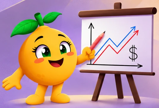 Pose apresentando um gráfico